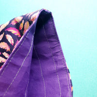 Purple Feather Project Bag, small project bag