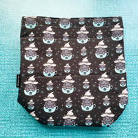 Witch kitties, small project bag