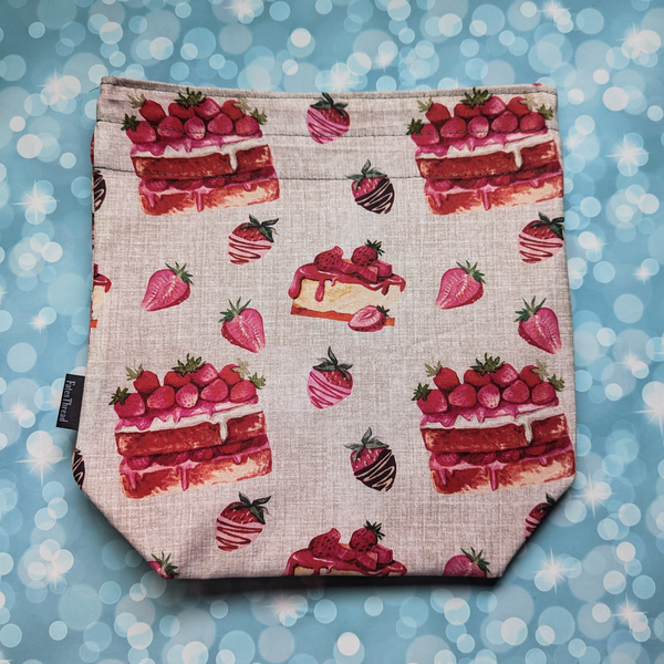 Strawberry Desserts, small project bag