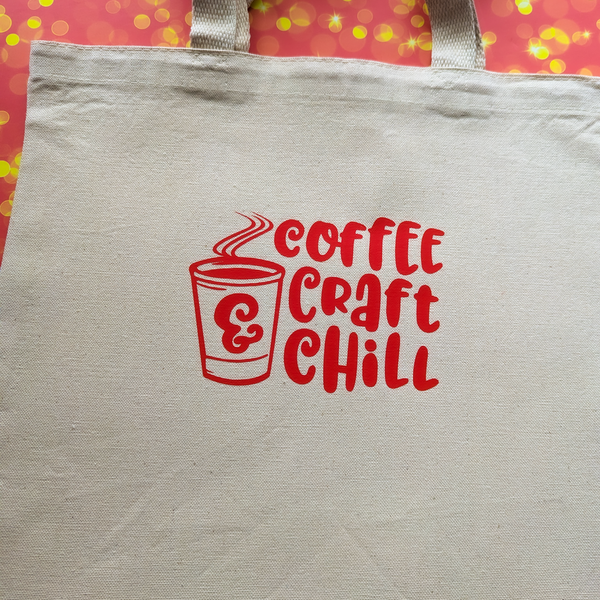 Coffee Craft & Chill, Tall Tote Bag