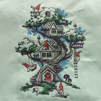 Gnome Treehouse, Small zipper Bag