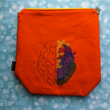 Rainbow Brain, Neurodivergent, small zipper Bag