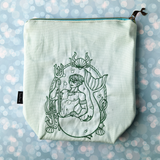 Merman Cameo, Mermaid, small zipper Bag