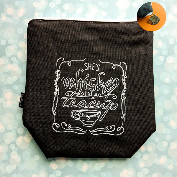 She's Whiskey in a teacup, small zipper Bag