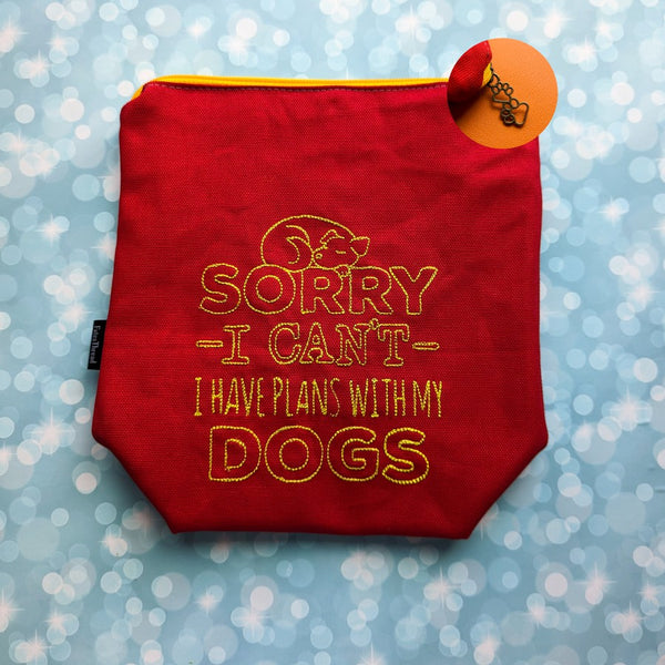 Sorry I can't, I have plans with my dogs, small zipper bag