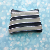 Swirl Striped Pouch, Black and Gray, crochet hook case