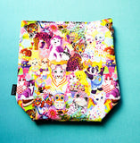 Rainbow Nostalgia Animals, small project bag