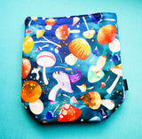 Leave room in the garden, fairy bag, mushroom, small project bag