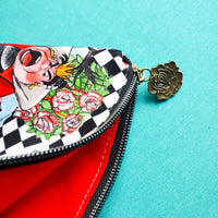 Queen of Hearts, small zipper bag