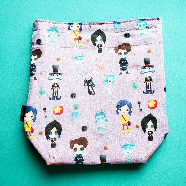 Button eyes-small project bag