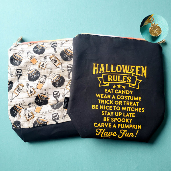 Halloween Rules, small zipper bag