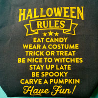 Halloween Rules, small zipper bag