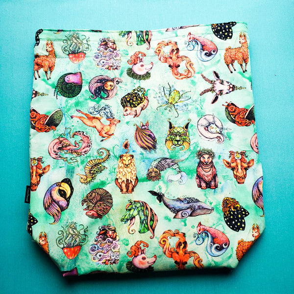 Whimsical Wildlife, Large Project Bag