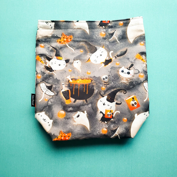 Witch Kitties, Cat, small project bag