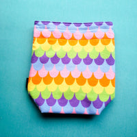 Rainbow Scallops, small project bag