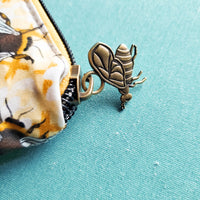 XO Bee, Small Zipper Project Bag