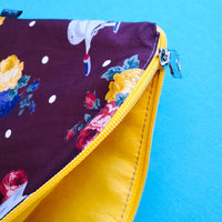 Floral Trek, small zipper bag