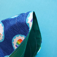 Caterpillar, rainbow, small project bag
