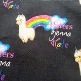 Llama haters bag, small project bag