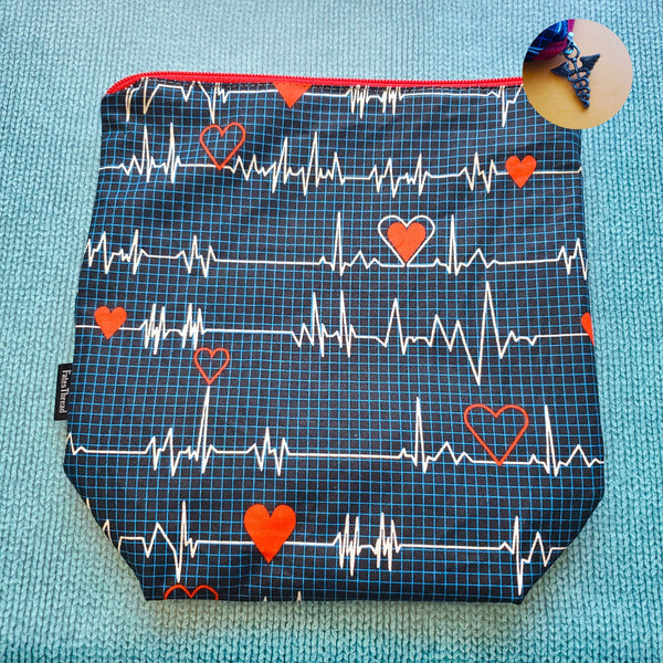 Heart Rhythms, Small zipper Bag