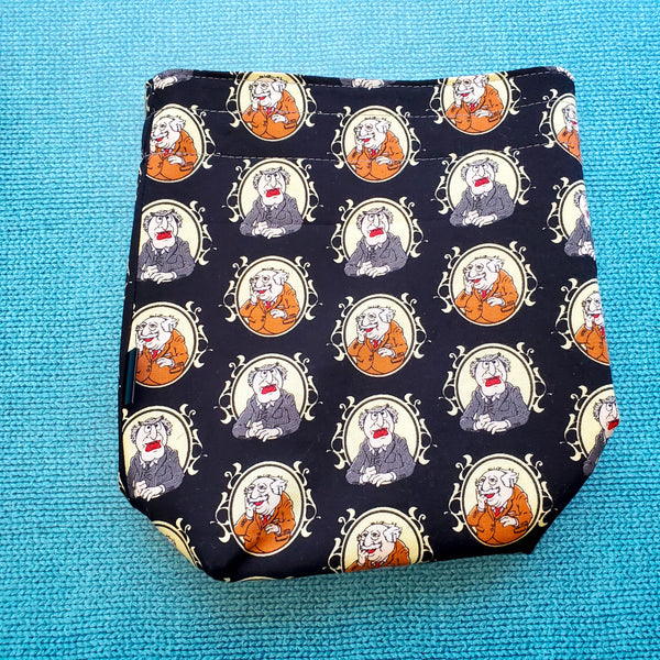 Old Men Puppets, small project bag