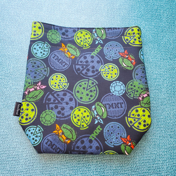 Pizza TMNT, Turtles, small project bag