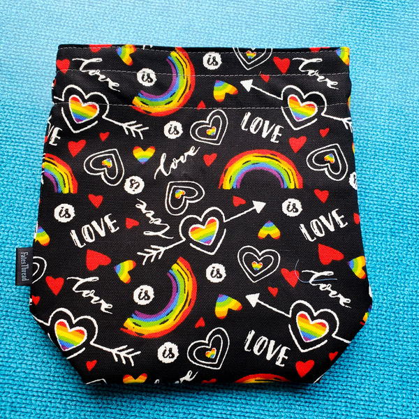 Love is Love, Rainbow, small project bag