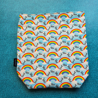 F this rainbows, Adult, small project bag