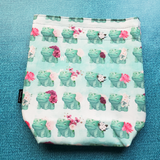 Flower Pocket Monster, small project bag
