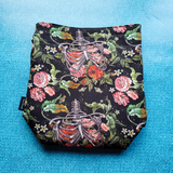 Floral Ribcage, small Project Bag