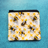 XO Bees, zipper pouch