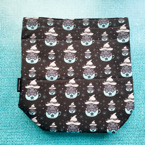 Witch kitties, small project bag