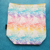 Rainbow Rebel War Lace, small project bag