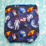 Astronaut in Space, small zipper Bag