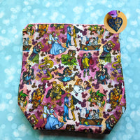 Princess and Prince Love, Valentines, small zipper Bag