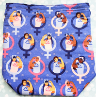 Female Empowerment, Flannel, medium project bag
