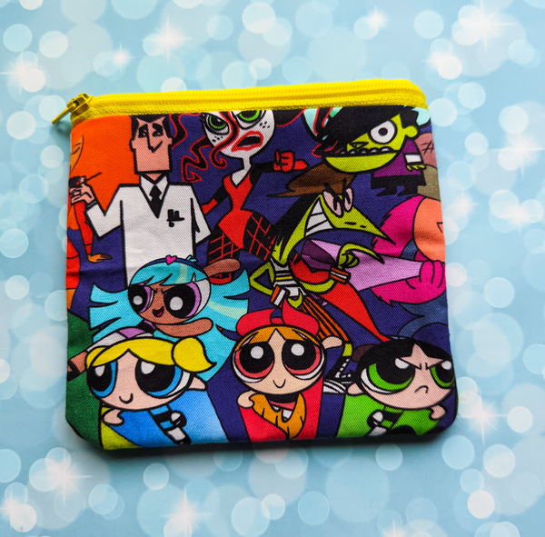 Sugar and Spice and Chemical X, zipper pouch
