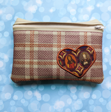 Stained Glass Firefly, Plaid Pouch, Crochet hook case