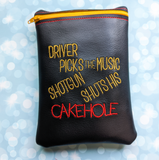 Driver Picks the music, Notion Pouch,