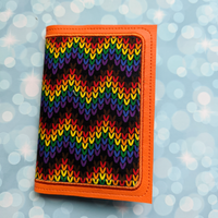 Rainbow knit Chevrons, Notebook Cover