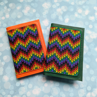 Rainbow knit Chevrons, Notebook Cover