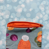 Canvas Knit Print, zipper pouch