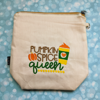 Pumpkin Spice Queen, small zipper Bag