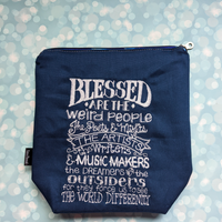 Blessed are the weird people, small zipper Bag