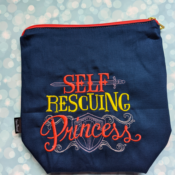 Self-Rescuing Princess, small zipper Bag