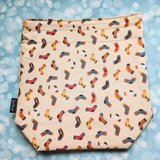 Sock Print, small project bag
