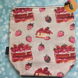 Strawberry Desserts, small zipper Bag