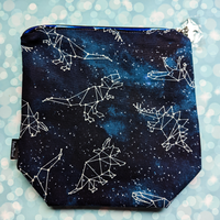 Dinosaur Constellations, small zipper Bag