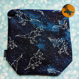 Dinosaur Constellations, small zipper Bag