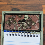 Skeleton and his Kitty Cat, Notepad holder
